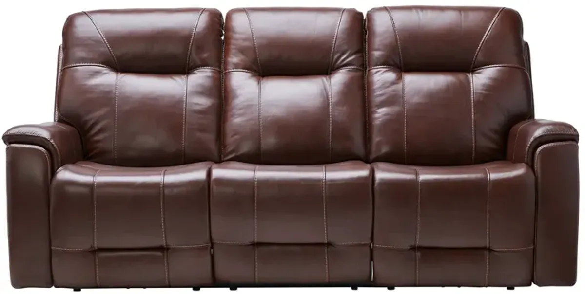 Roman Coffee Triple Power Reclining Leather Sofa