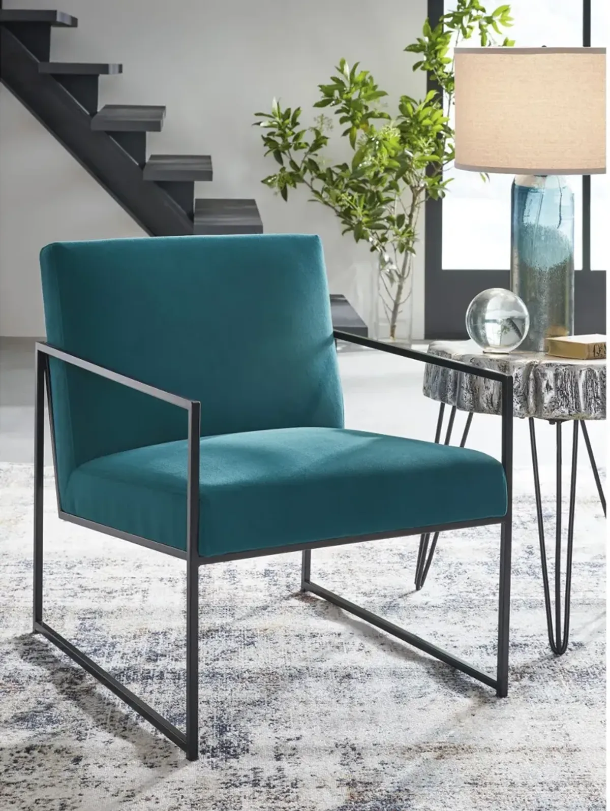 Aniak Teal Accent Chair