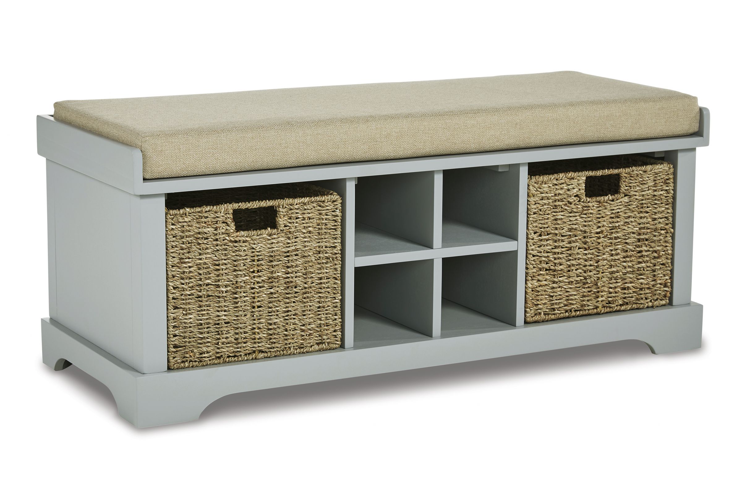 Dowdy Grey Storage Bench