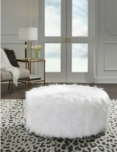 Galice Oversized White Accent Ottoman