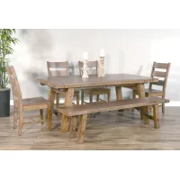 Wallen Table + 4 Chairs + Bench
