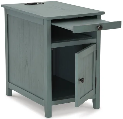 Treytown Teal Chairside Table