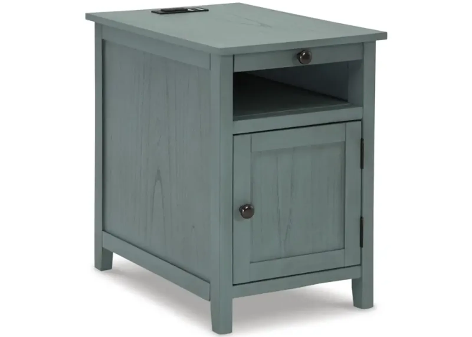 Treytown Teal Chairside Table