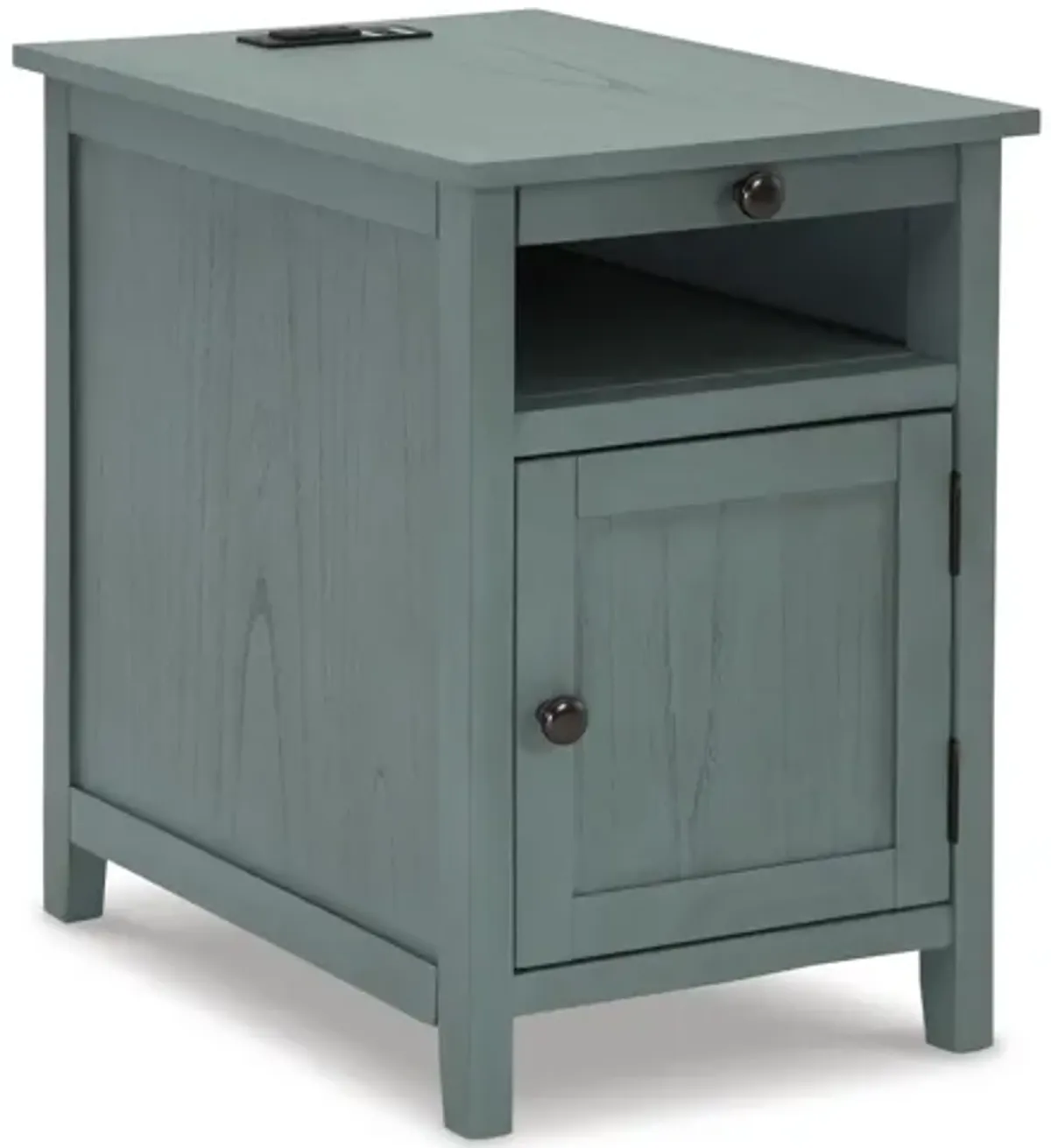 Treytown Teal Chairside Table