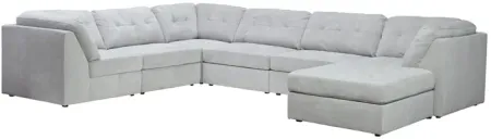 Rio Grey 8-Piece Sectional with Ottoman