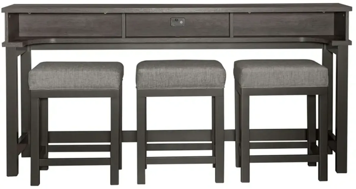 Tanners Creek Console + 3 Stools