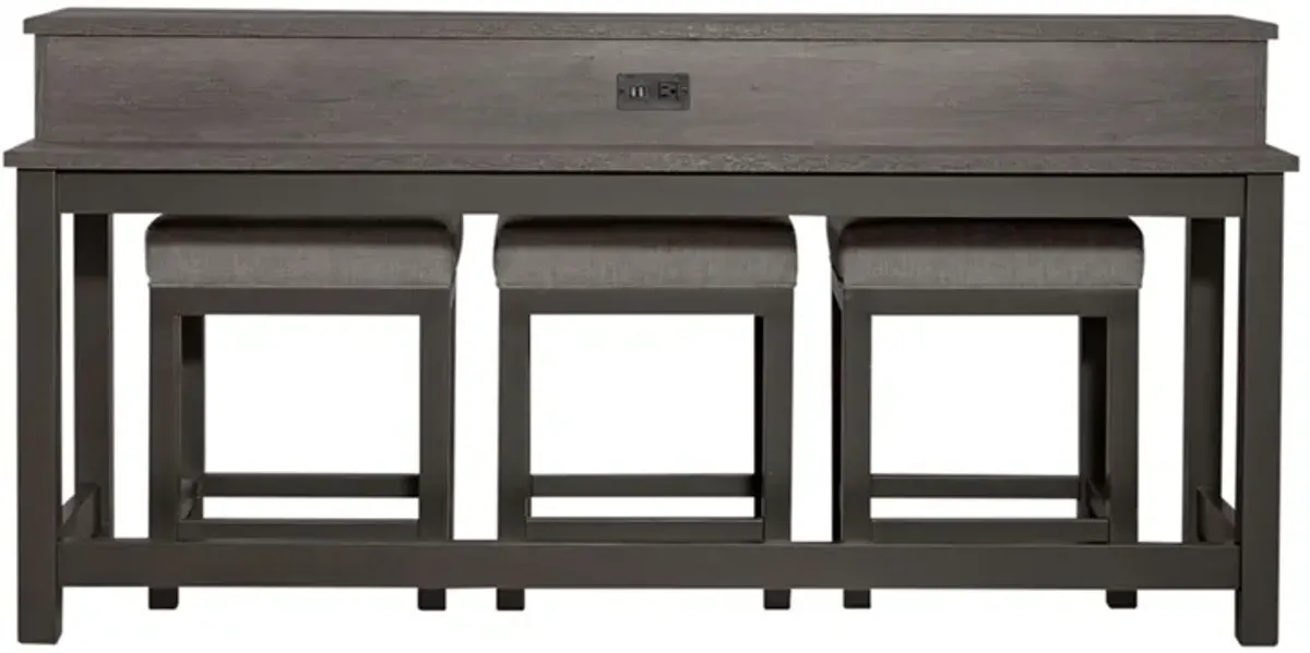 Tanners Creek Console + 3 Stools