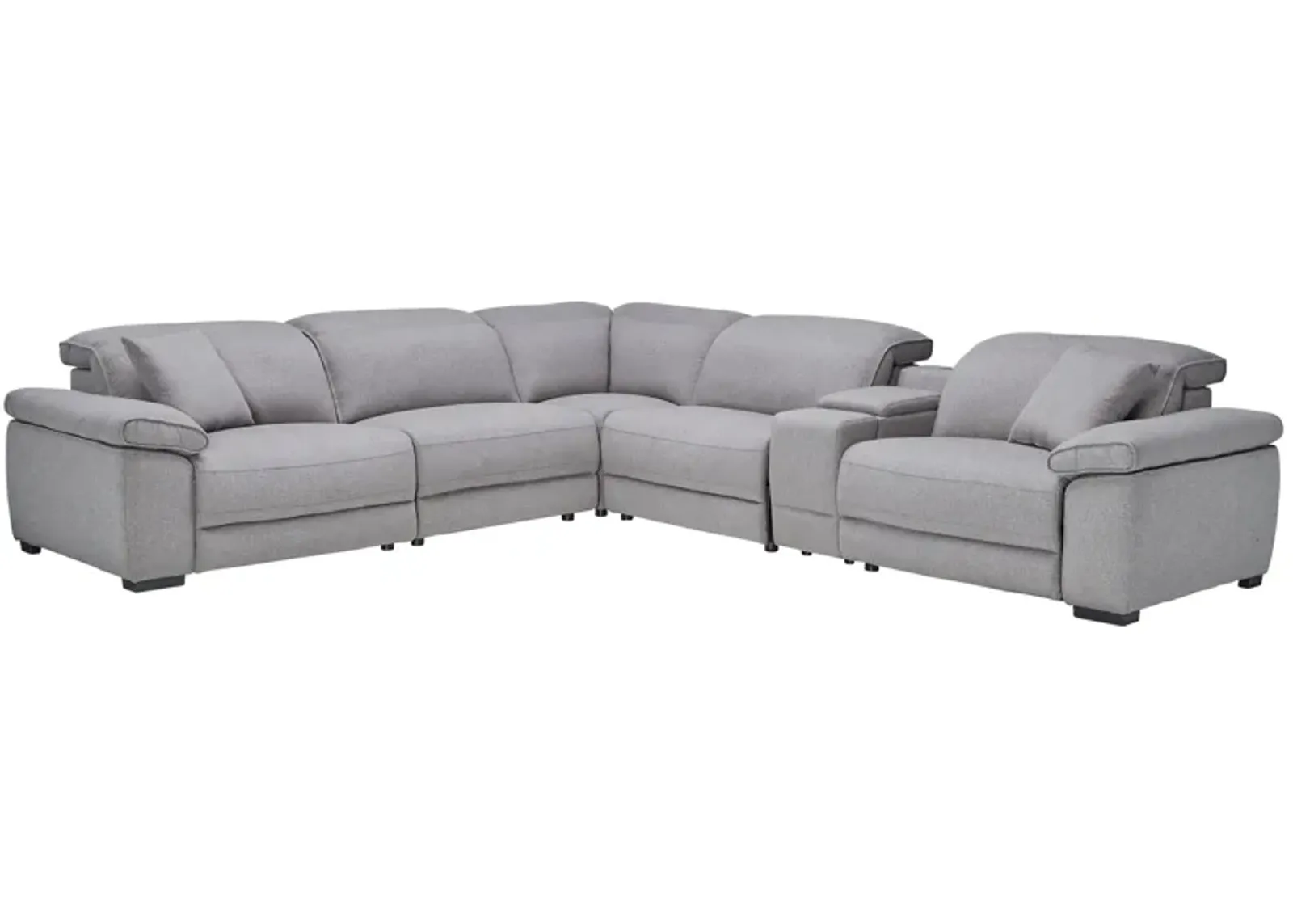 Bishop 6-Piece Dual Power Reclining Sectional with 3 Recliners