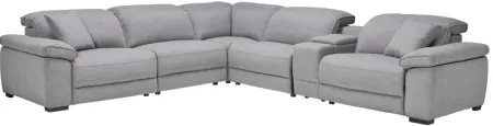 Bishop 6-Piece Dual Power Reclining Sectional with 2 Recliners