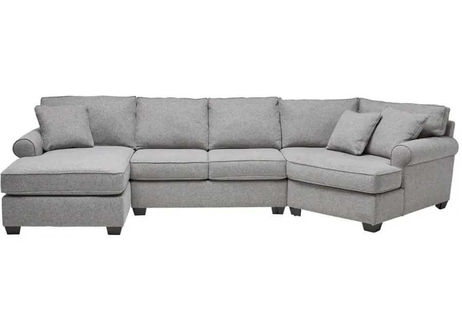 Marisol 3-Piece Sectional with Right Arm Facing Cuddler by Detroit Furniture Collection