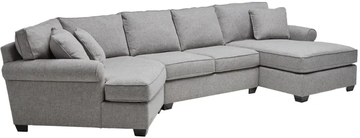 Marisol 3-Piece Sectional with Left Arm Facing Cuddler by Detroit Furniture Collection