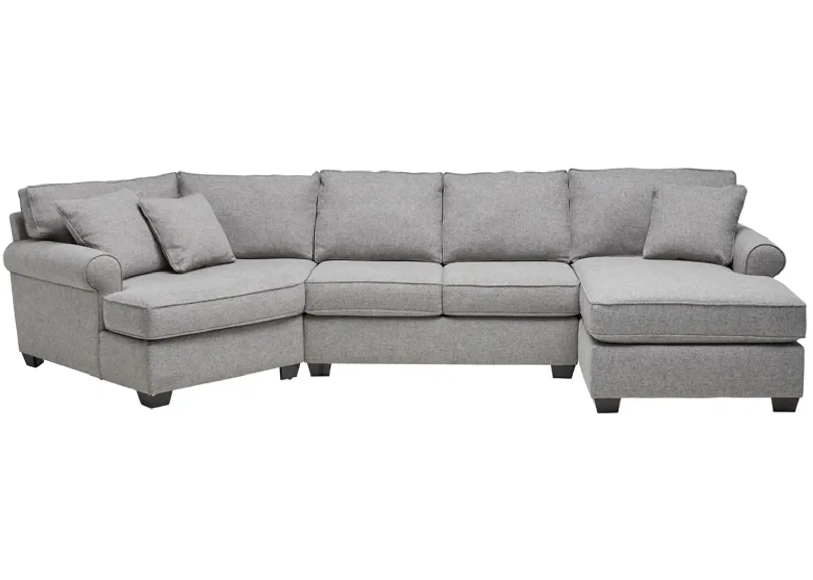 Marisol 3-Piece Sectional with Left Arm Facing Cuddler by Detroit Furniture Collection