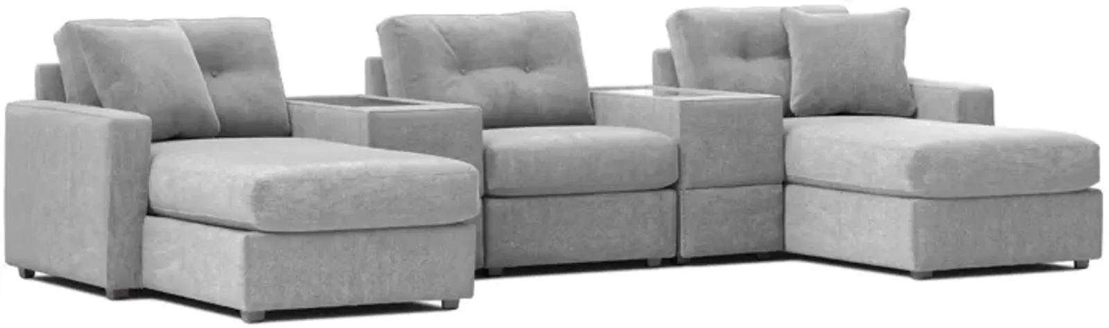 ModularOne Granite 5-Piece Sectional with Dual Chaise