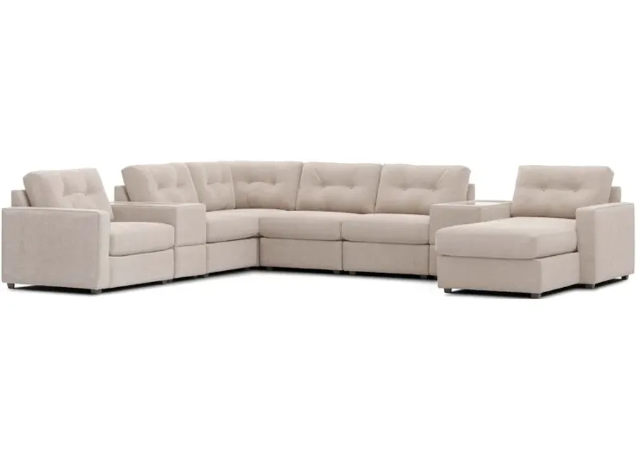 ModularOne Stone 8-Piece Sectional with Right Arm Facing Chaise