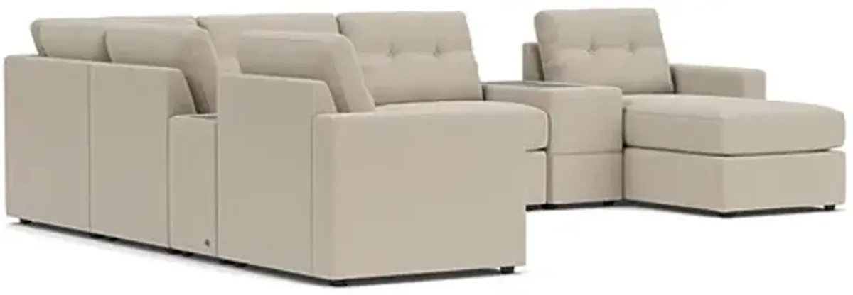 ModularOne Stone 8-Piece Sectional with Right Arm Facing Chaise