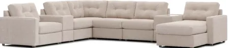 Modular One Stone 8-Piece Sectional with E-Console & Right Arm Facing Chaise