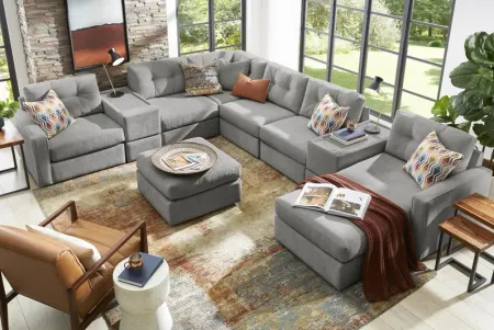 Modular One Granite 8-Piece Sectional with Right Arm Facing Chaise