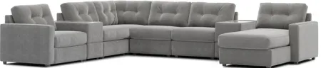 ModularOne Granite 8-Piece Sectional with Right Arm Facing Chaise