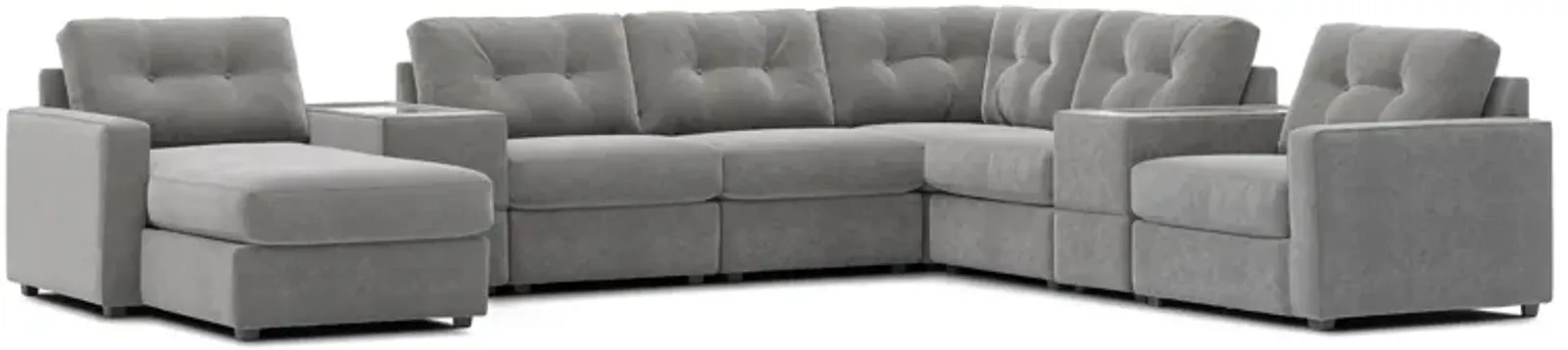 ModularOne Granite 8-Piece Sectional with Left Arm Facing Chaise