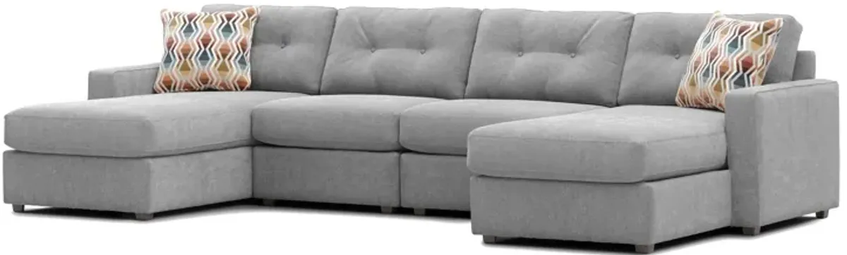 ModularOne Granite 4-Piece Sectional with Dual Chaise