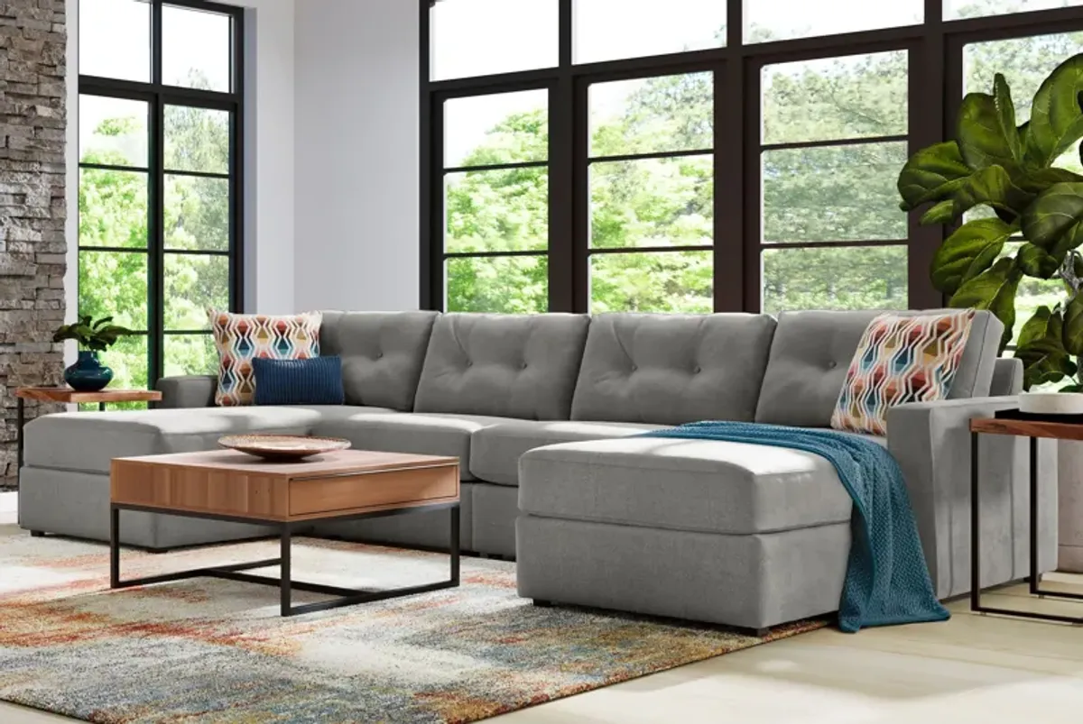 ModularOne Granite 4-Piece Sectional with Dual Chaise