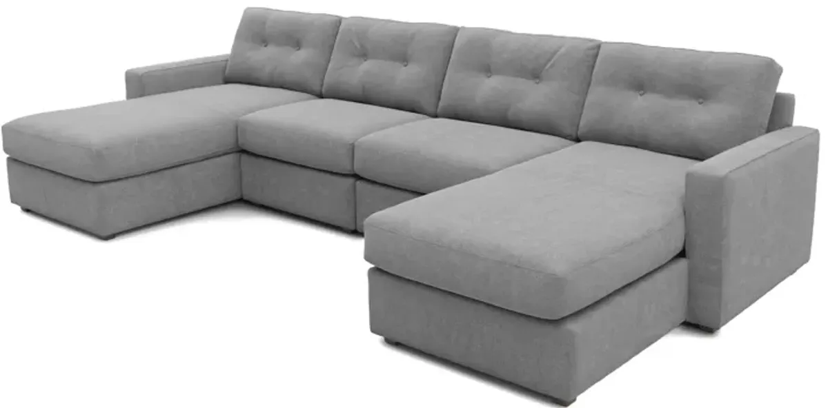 ModularOne Granite 4-Piece Sectional with Dual Chaise