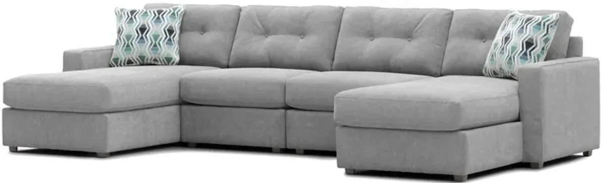 ModularOne Granite 4-Piece Sectional with Dual Chaise