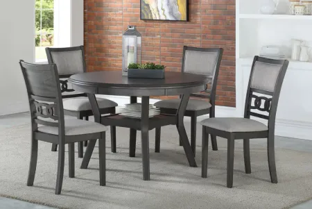 Gia Round Dining Table + 4 Chairs