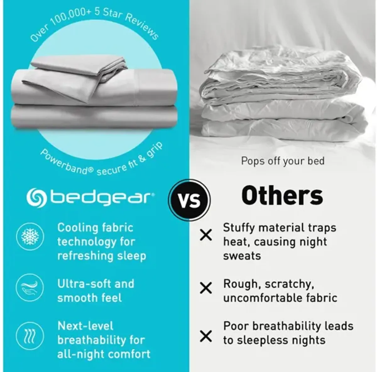 Bedgear Ver-Tex™ Grey King Sheet Set