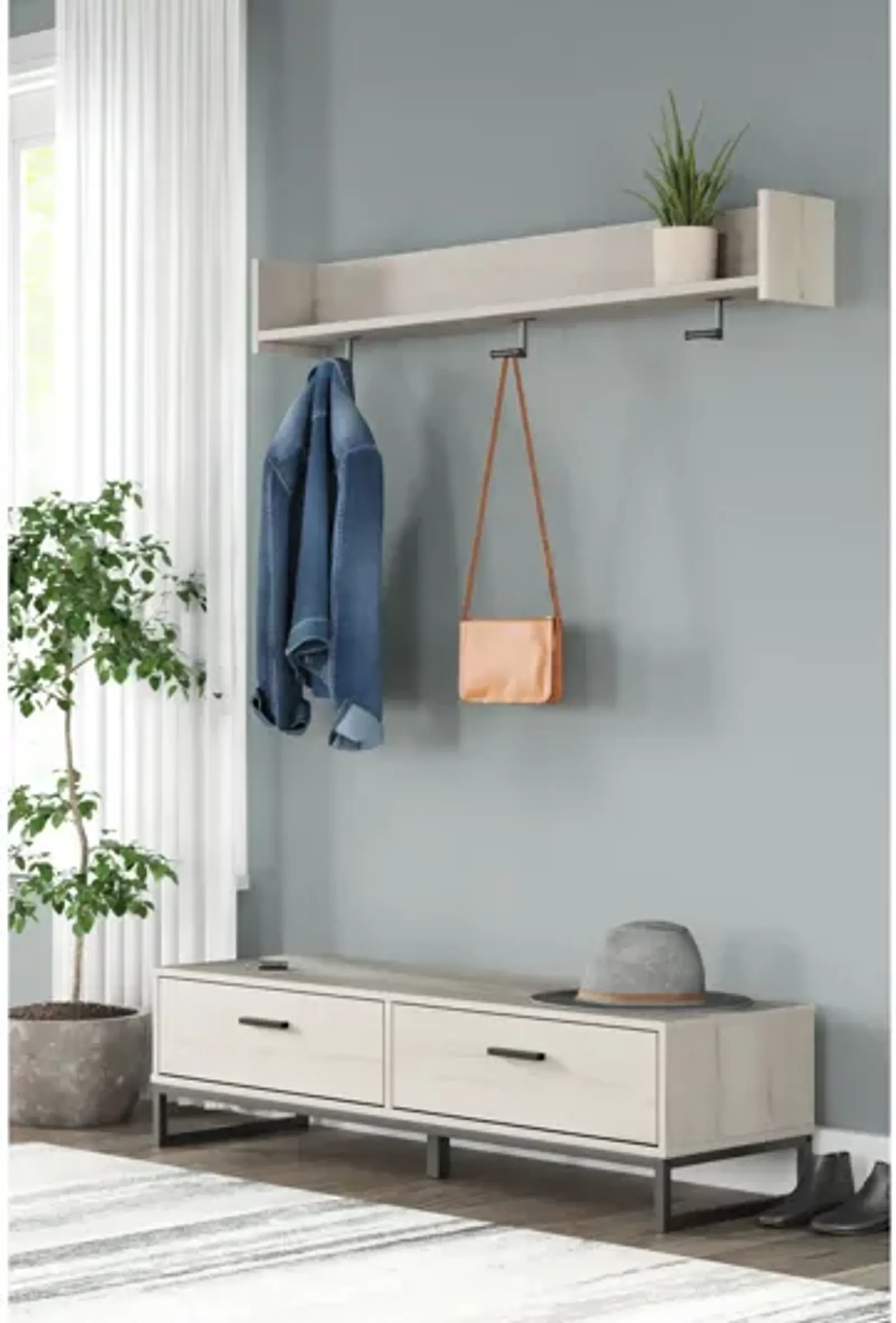 Socalle Wall Mounted Coat Rack with Shelf