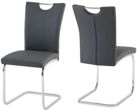 Rossi Rectangular Table + 4 Dark Grey Chairs