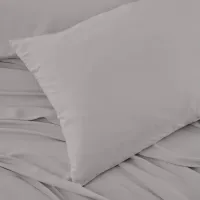 Hyper-Linen Light Grey Queen Pillowcase Set by BEDGEAR
