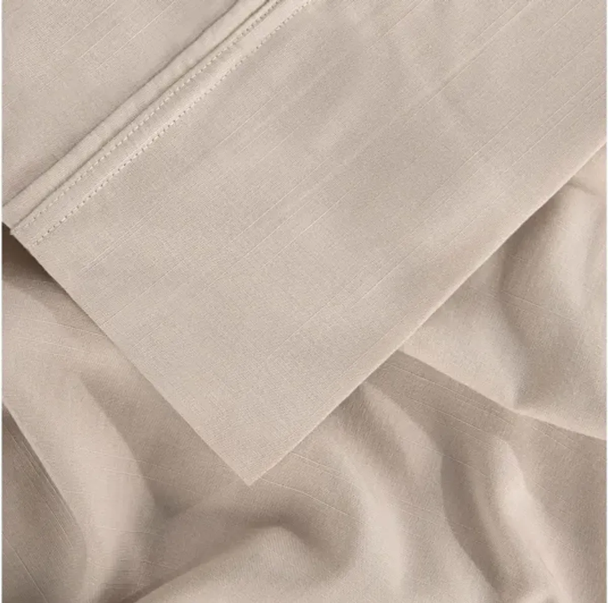 Hyper-Linen Medium Beige Queen Pillowcase Set by Bedgear