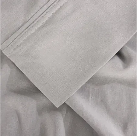 Hyper-Linen Light Grey King Pillowcase Set by BEDGEAR