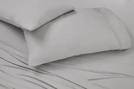 Ver-Tex Light Grey King Pillowcase Set by BEDGEAR
