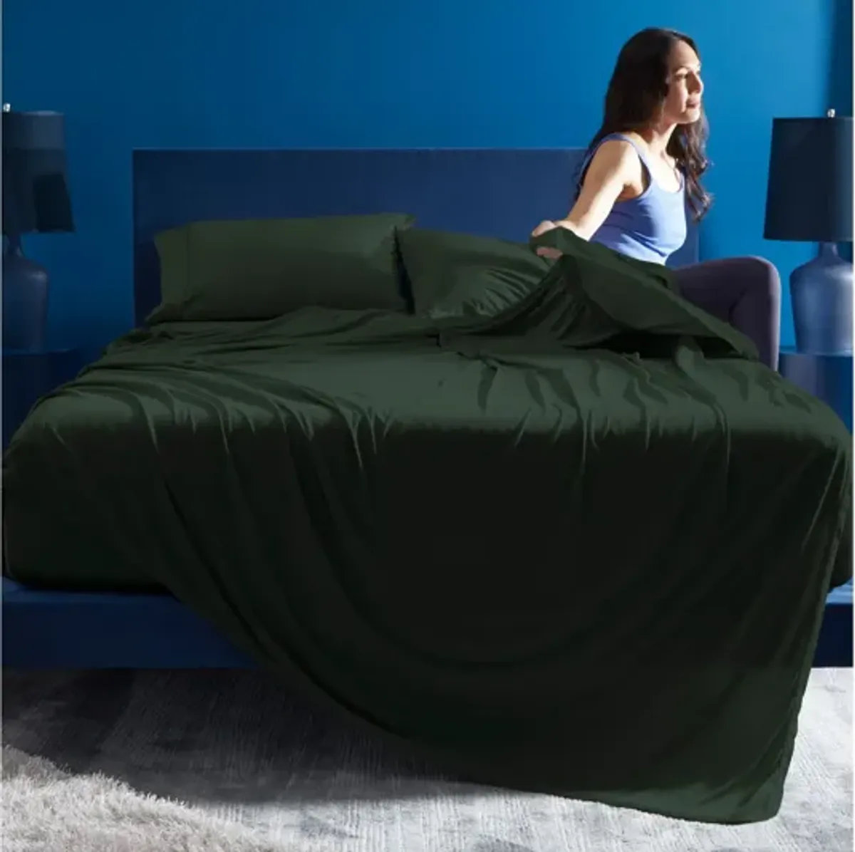 Dri-Tec Forest Green Queen Sheet Set by Bedgear