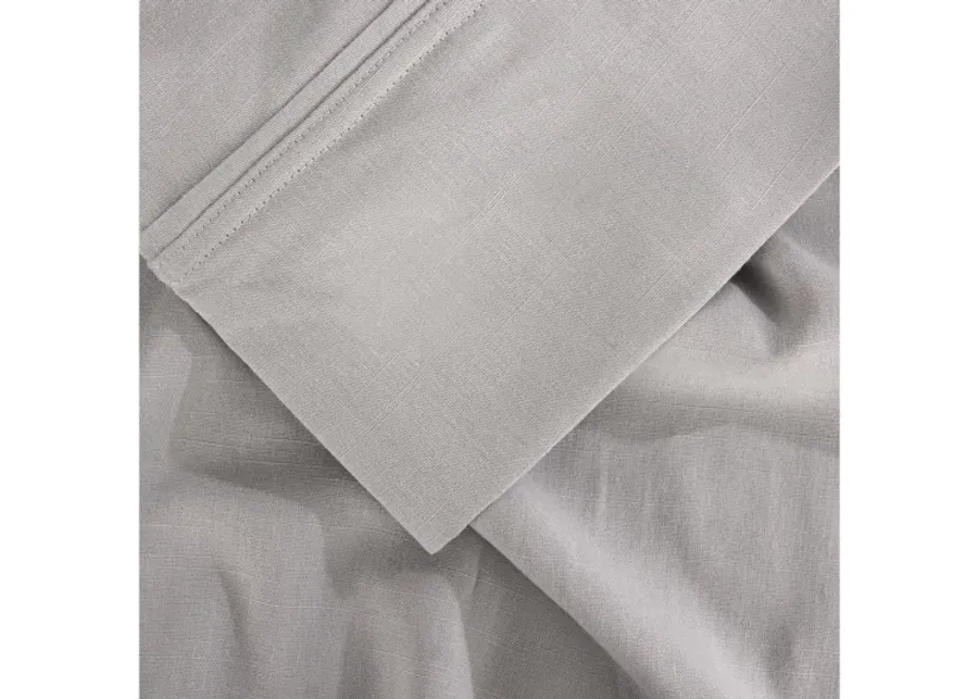 Hyper-Linen Light Grey Split King Sheet Set by Bedgear