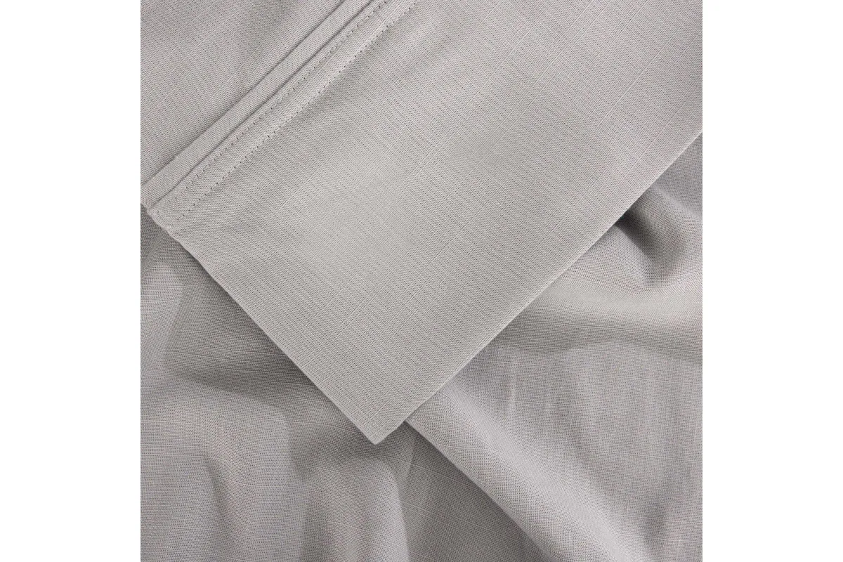 Hyper-Linen Light Grey Split King Sheet Set by Bedgear