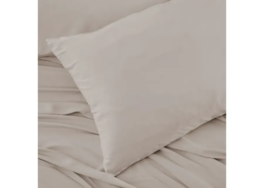 Hyper-Linen Medium Beige Queen Sheet Set by BEDGEAR