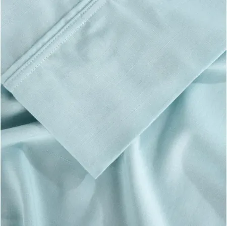 Hyper-Linen Misty Blue Queen Sheet Set by BEDGEAR