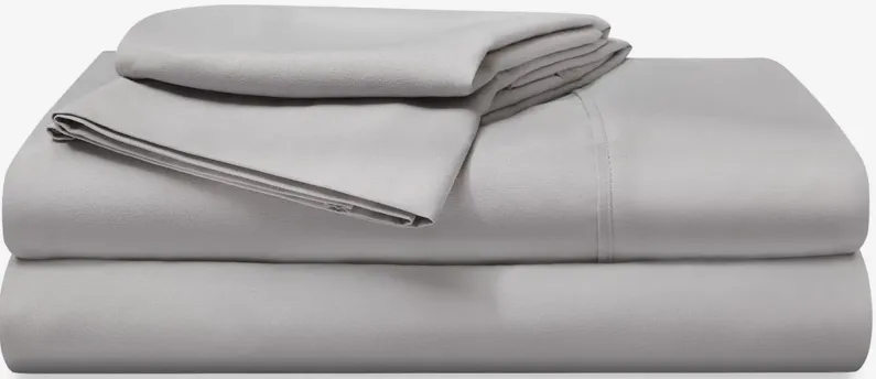 Basic Light Grey Twin Sheet Set by BEDGEAR