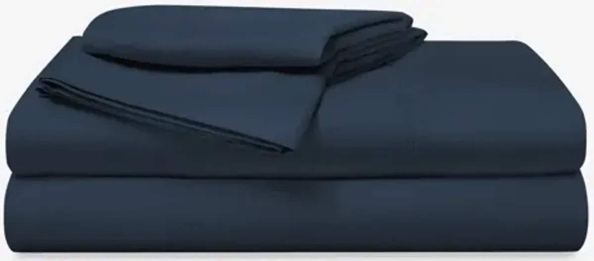 Basic Navy Twin Sheet Set by Bedgear