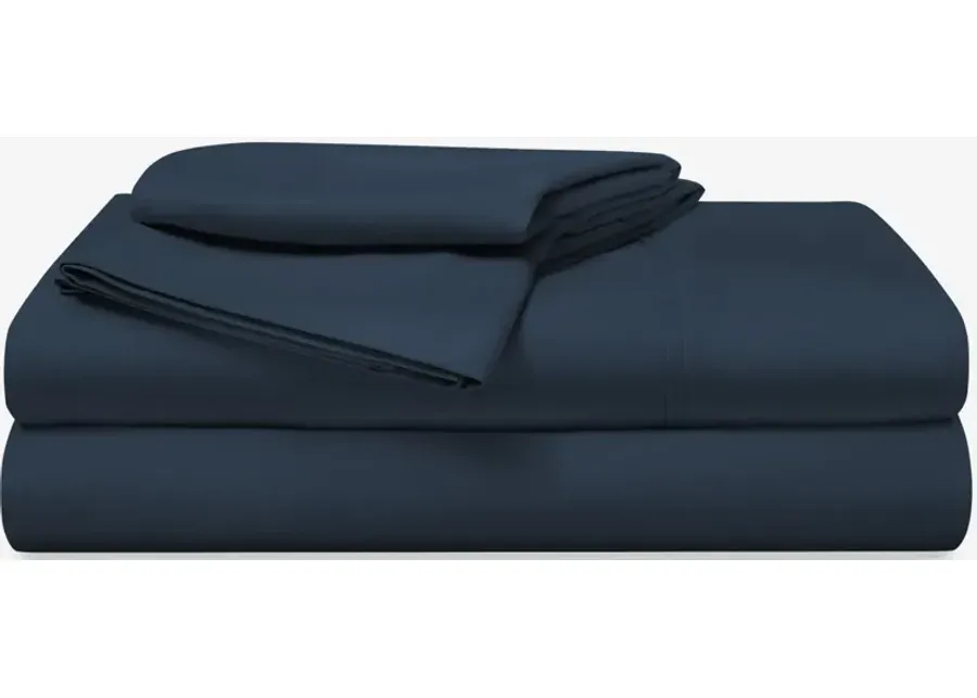 Basic Navy Twin Sheet Set by BEDGEAR