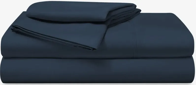 Basic Navy Twin Sheet Set by BEDGEAR