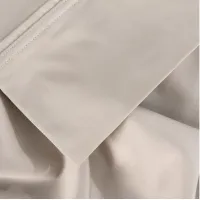 Hyper-Cotton Medium Beige Twin Sheet Set by BEDGEAR