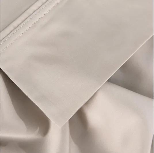 Hyper-Cotton Medium Beige Twin XL Sheet Set by BEDGEAR