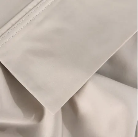 Hyper-Cotton Medium Beige Split King Sheet Set by BEDGEAR