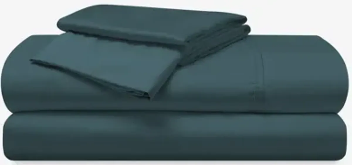 Hyper-Cotton Deep Teal Queen Sheet Set by Bedgear