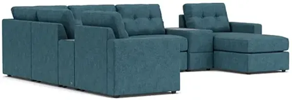 ModularOne Teal 8-Piece Sectional with Right Arm Facing Chaise
