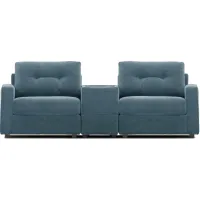 Modular One Teal Console Loveseat